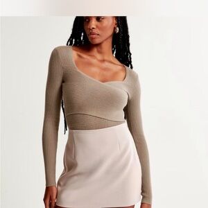 LuxeLoft Slim Wrap Sweater Abercrombie